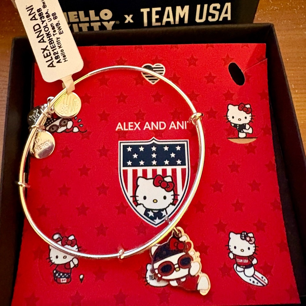NWT Alex and Ani Hello Kitty Team USA Bracelet - Picture 3 of 5
